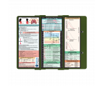 WhiteCoat Clipboard® Trifold - Army Green Respiratory Therapy Edition